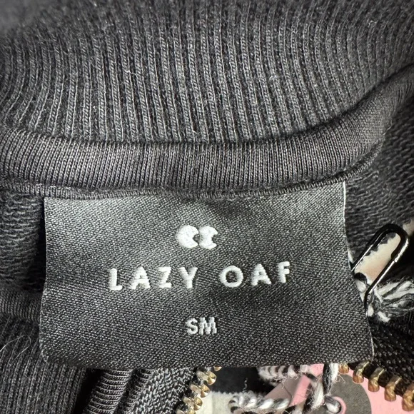 NWT Lazy Oaf Ruffle Sweater Dress Black Size Small - Picture 10 of 15